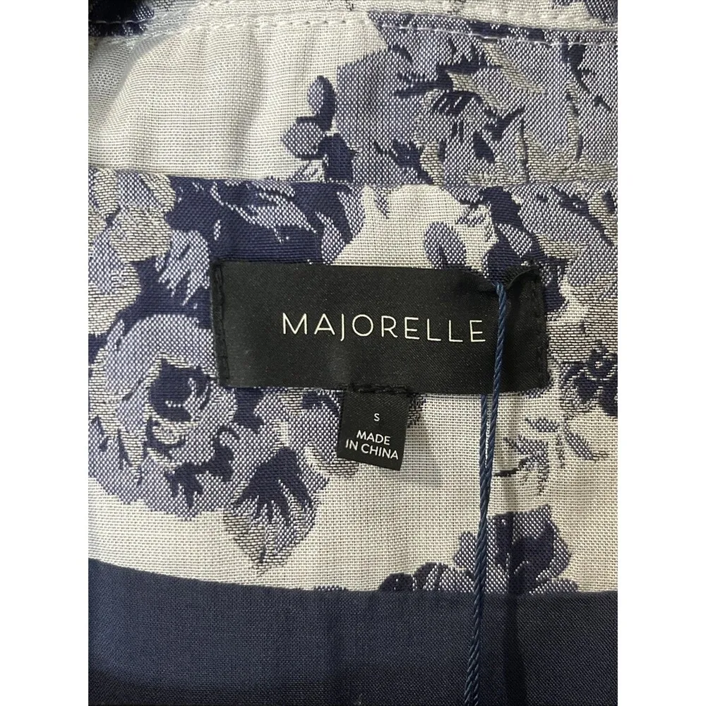 MAJORELLE Floral Donnie Mini Blazer Dress Size Small Blue NEW Party Garden - Image 3