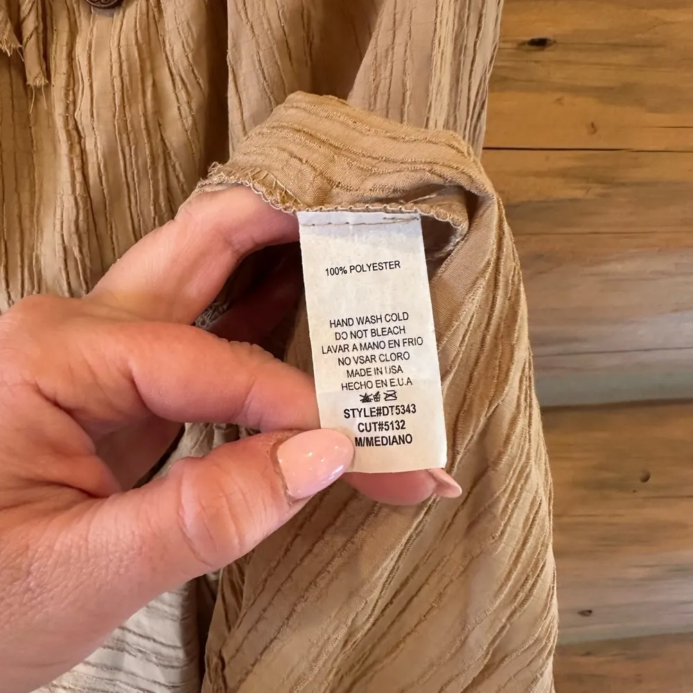 Ces Femme Tan Midi Dress Size M - Image 5