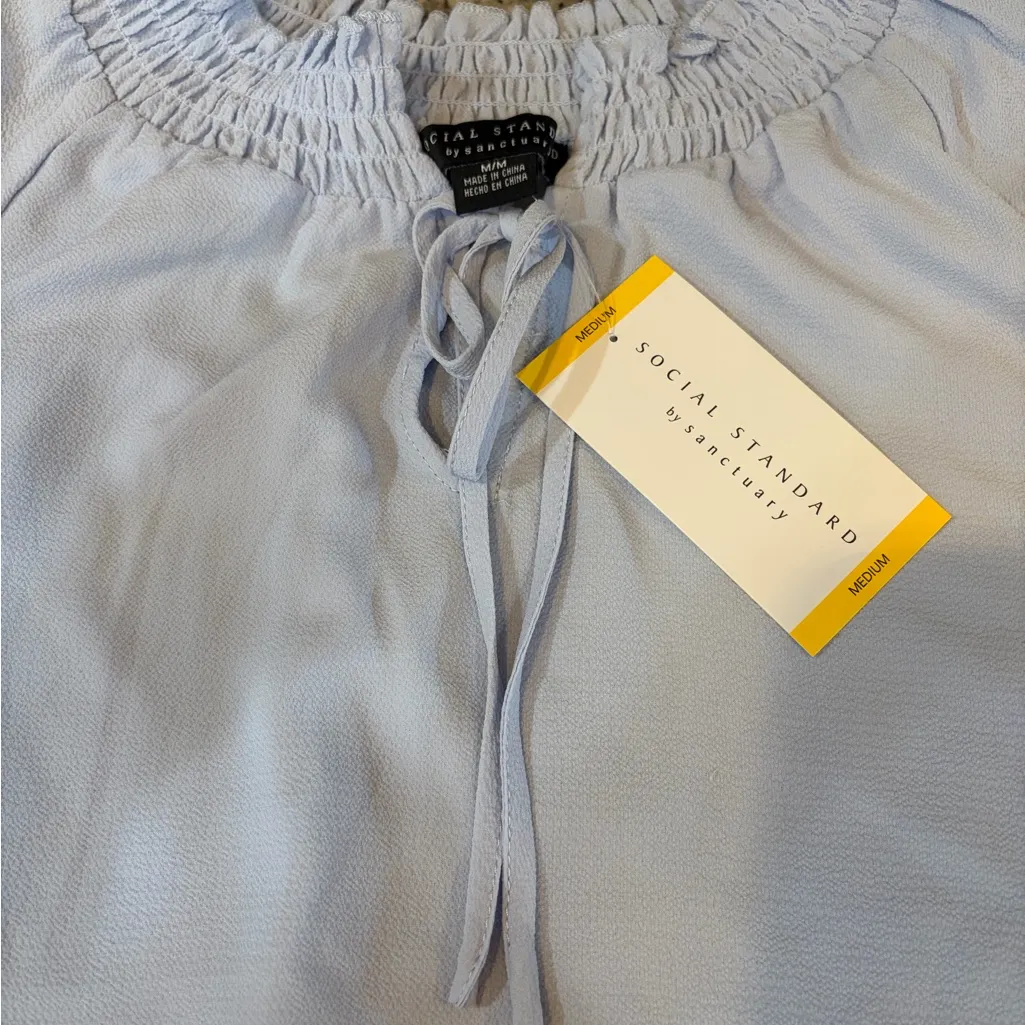 Sanctuary Soft Blue Gathered Blouse - Image 3