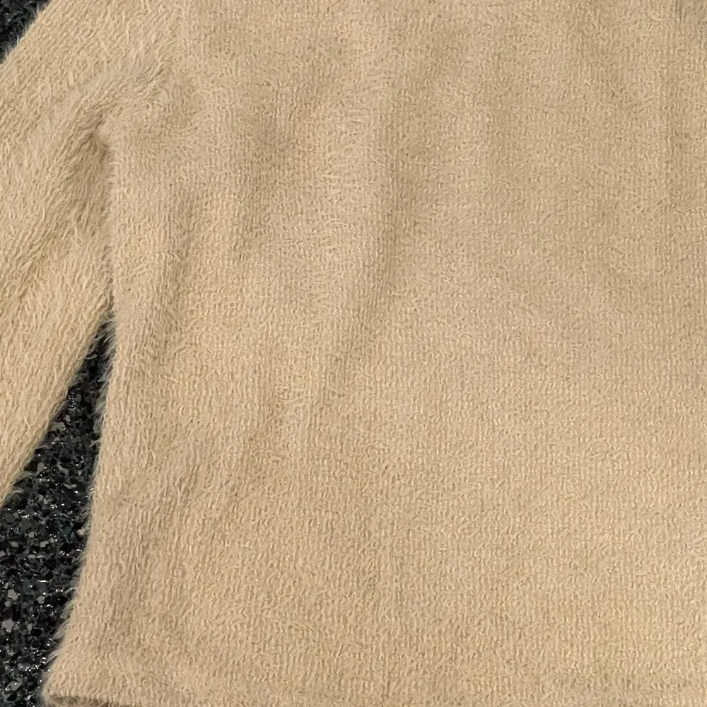 Women’s Cream Large Furry Sweater - Image 2