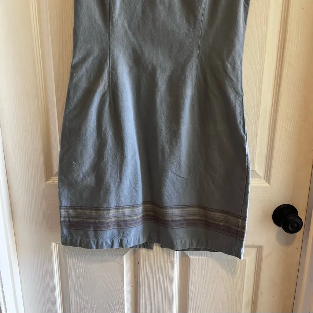 Cabela's Blue Sleeveless Mini Dress Size 4 100% Cotton Casual Classic - Image 3