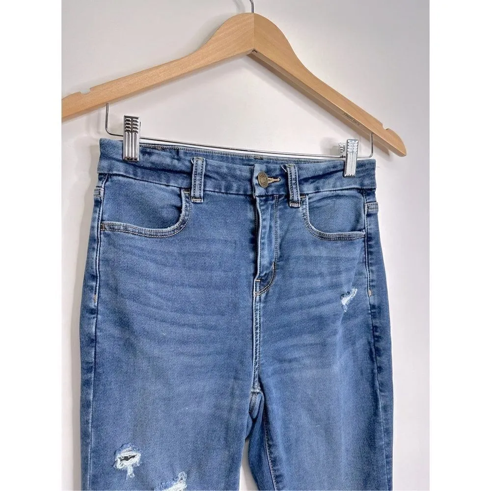 American Eagle Jeans Womens Distressed Blue Pants Stretch‎ Size 4 - Image 5