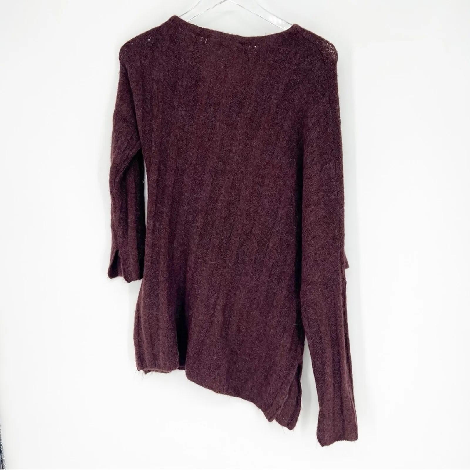 ZARA NWT‎  Asymmetrical Wool Blend Sweater L - Image 4