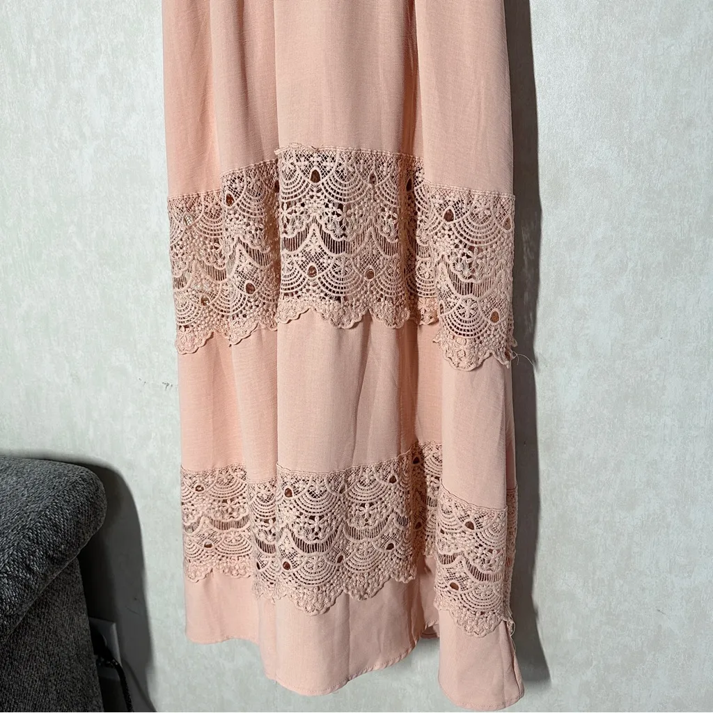 Baltic Born Women’s Vera Maxi Dress V-Neck Wedding Bridesmaid in Salmon XL - Image 11