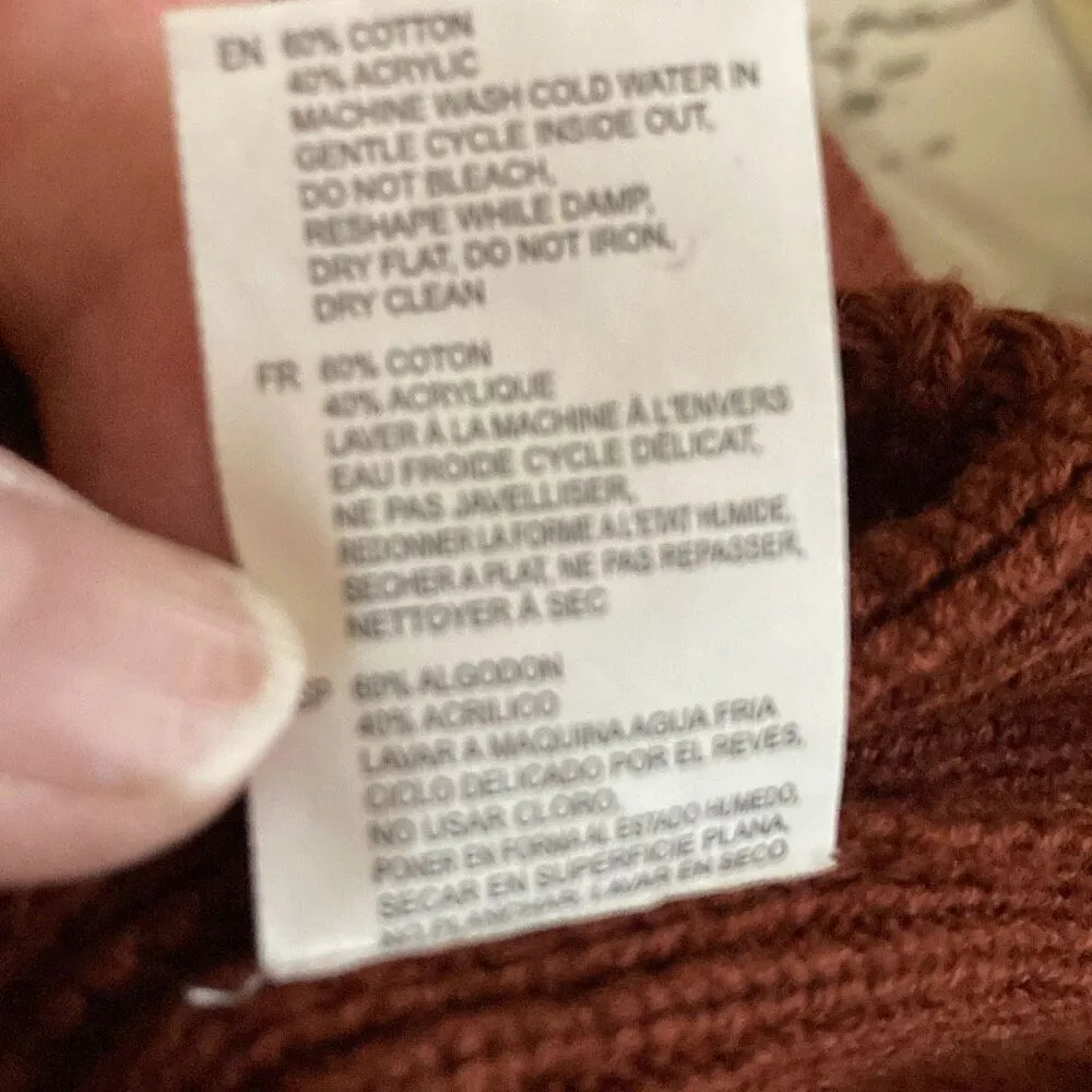 RD Style Brown V Neck‎ Sweater Size Large (P19) NWT - Image 10