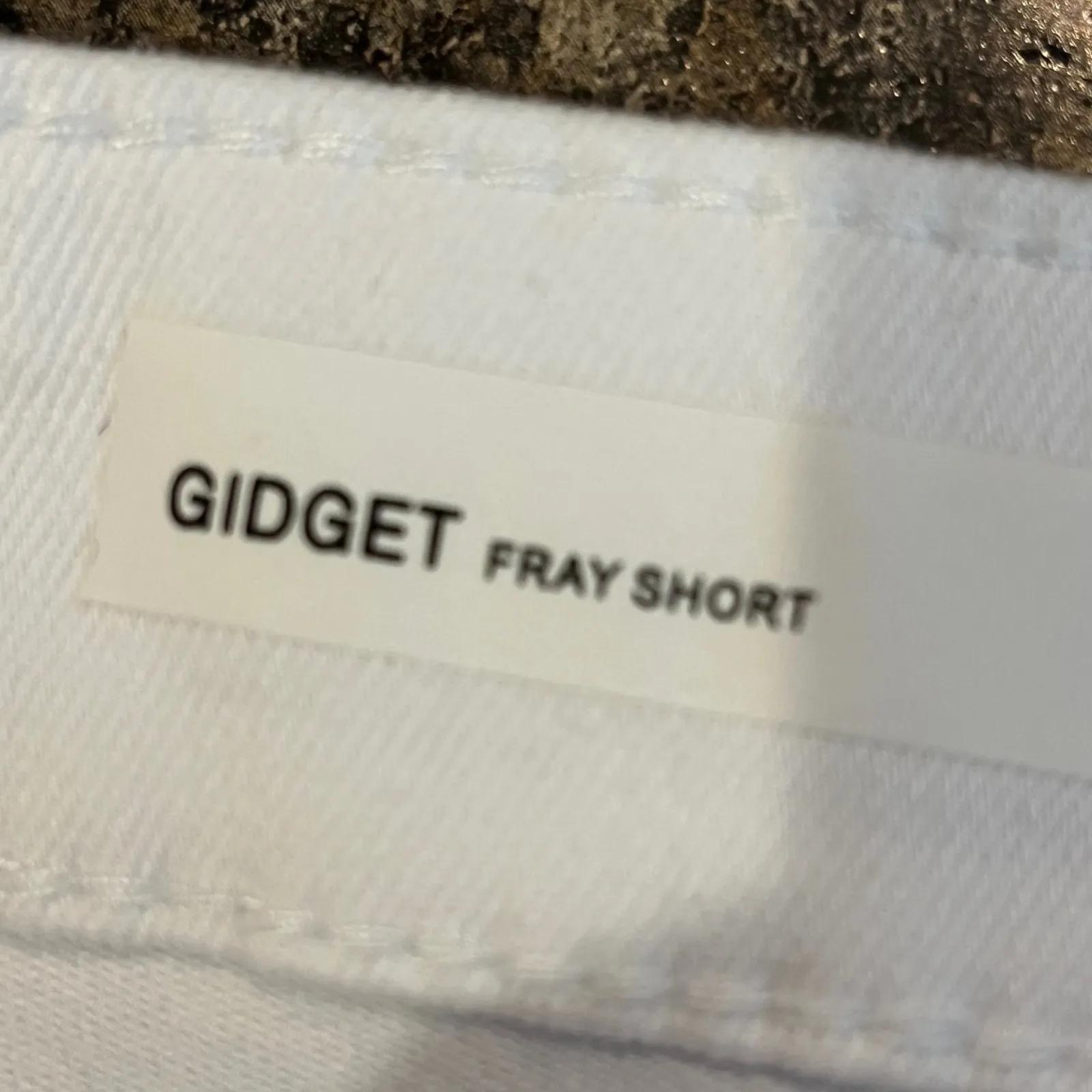 KUT from the Kloth Gidget White Fray Short Plus Size 16 Denim Cutoff - Image 5