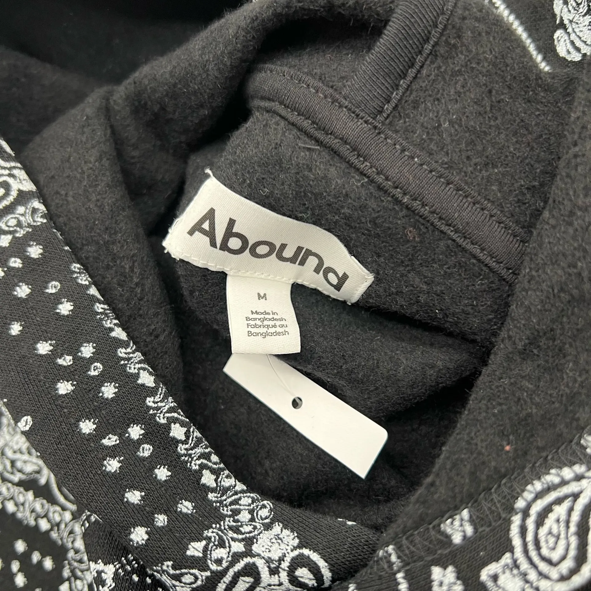 Men Bandana Hoodie Sweatshirt Sweater Blouse Long Sleeve Hooded Top Tee Casual Wear Black Size M - Image 6