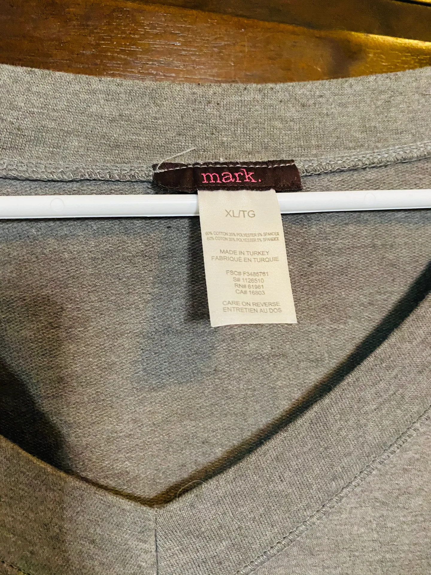 Long Sleeve Shirt Gray Size XL - Image 3