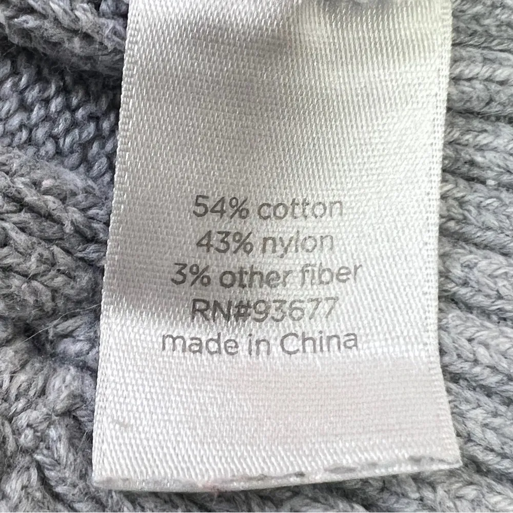 JCP Size Small Gray Cable Knit Long Sleeve Crewneck Sweater - Image 11