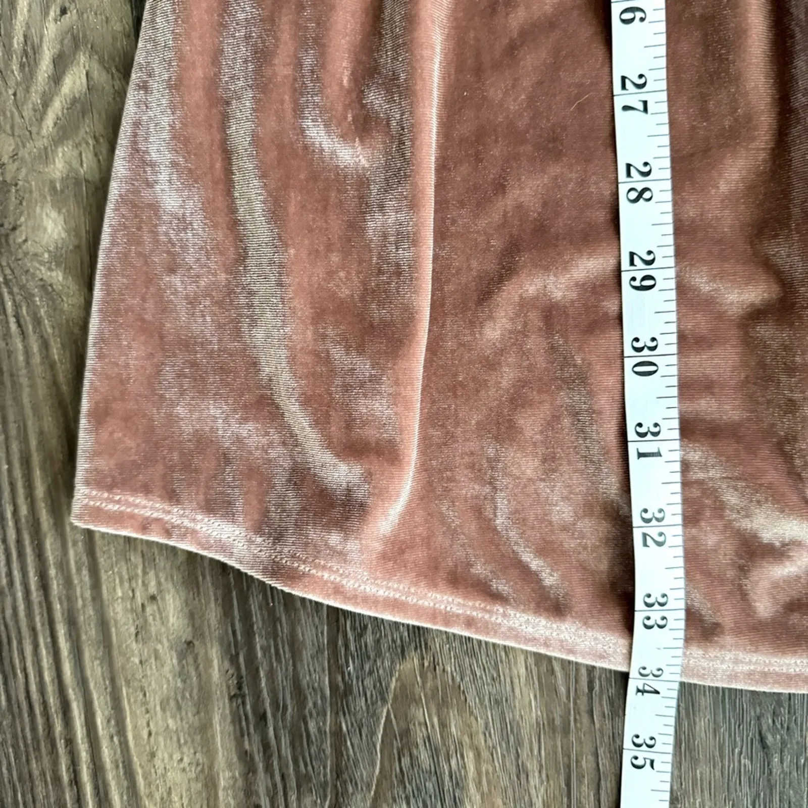 Saltwater Luxe Stunner Velvet Mini Dress in Dusty Rose Size Medium - Image 11