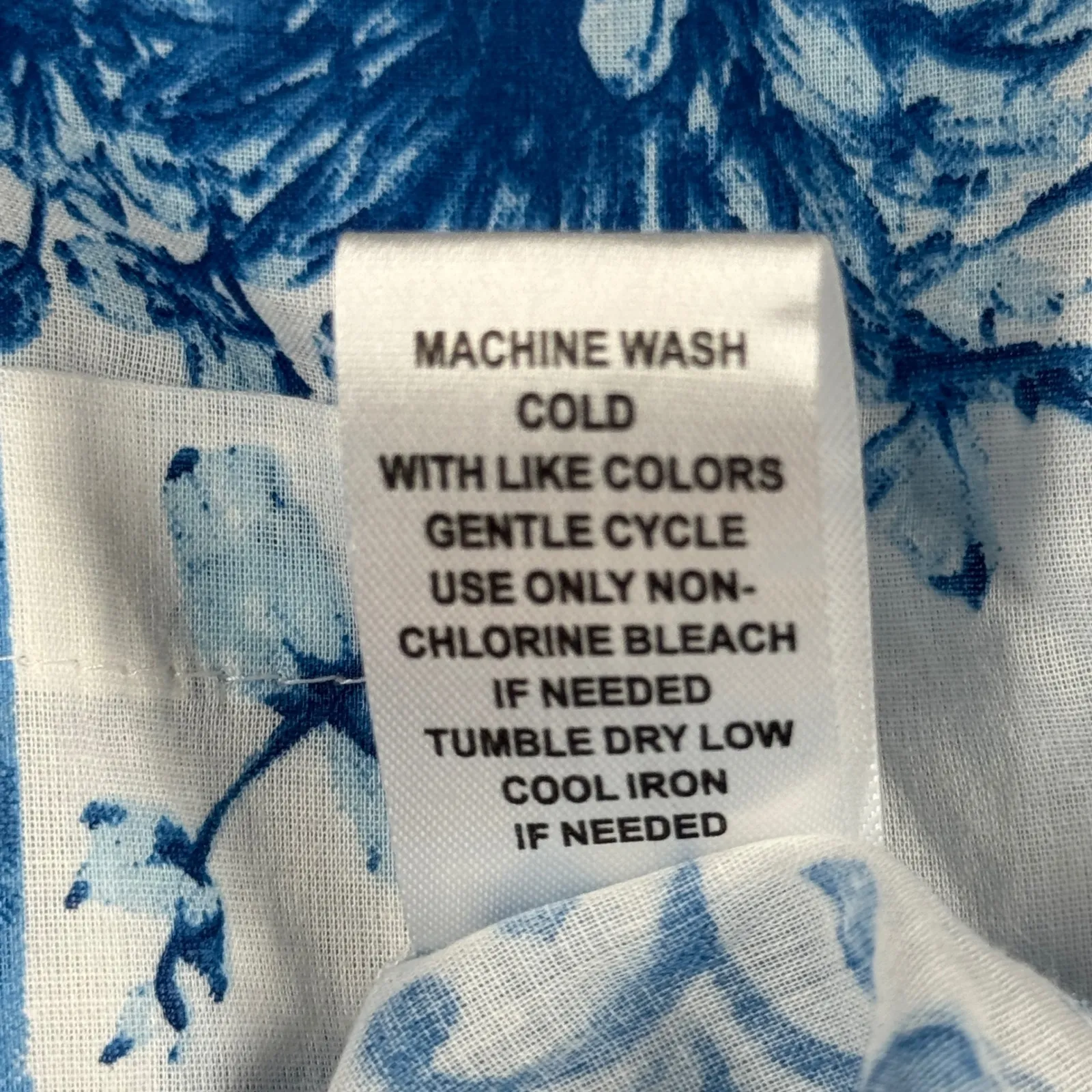 Calypso St Barth Shirt Blue White Floral Print Button DownTop Womens‎ S Boho - Image 8