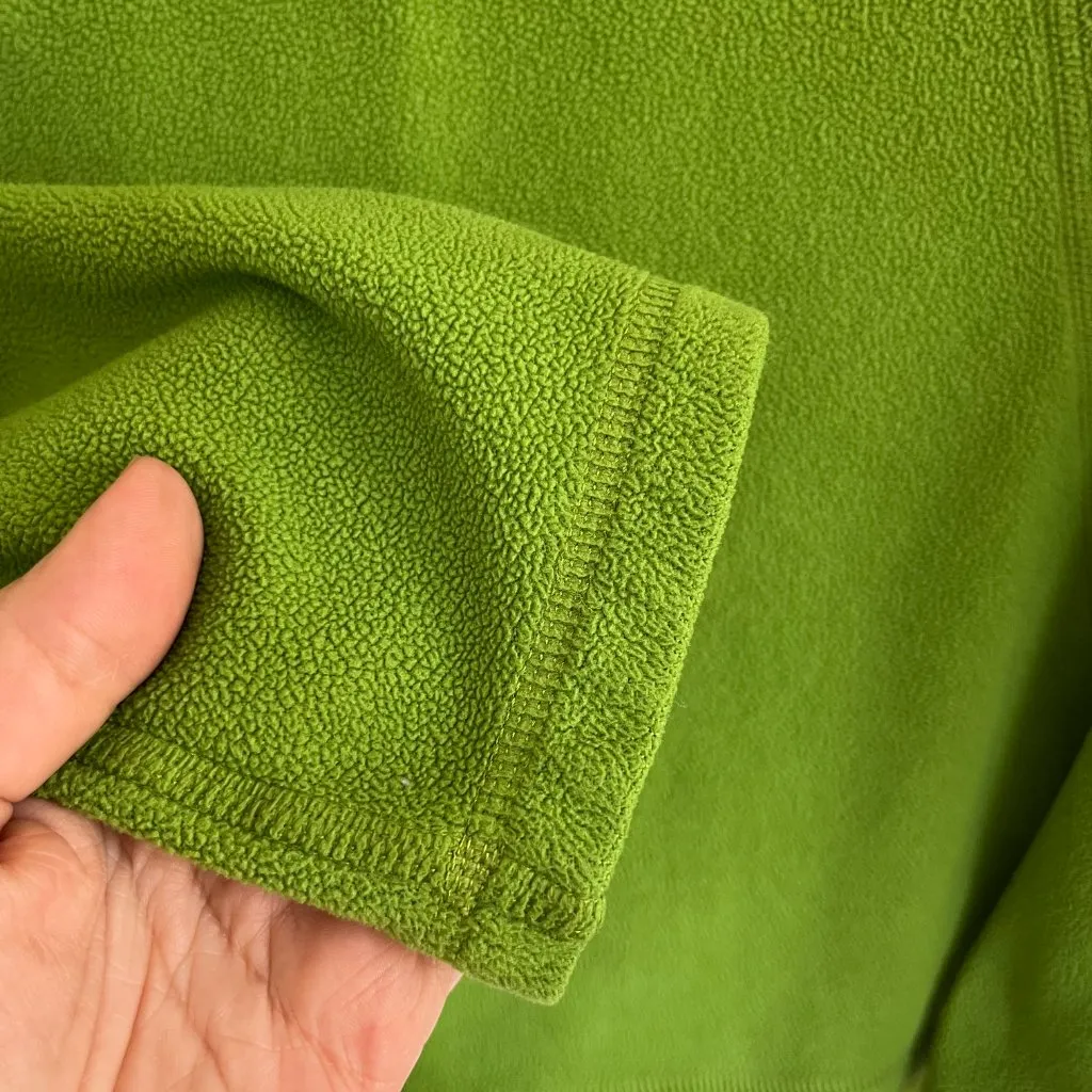 North Face Sz M Womens Fleece Top Layer‎ Pullover Polartec Lime Green 1/4 Zip - Image 5