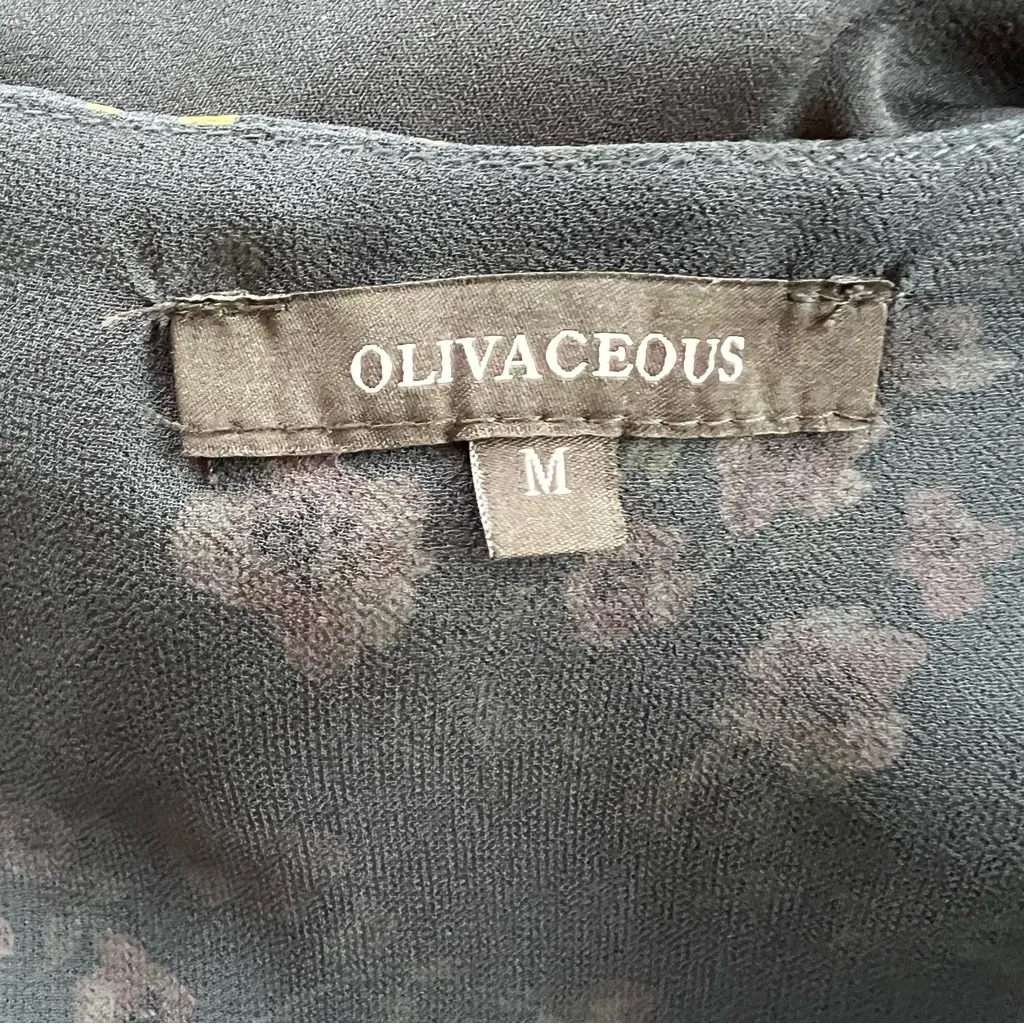 Olivaceous Dress Floral Shift Blue Chiffon Halter M Party Cocktail Garden Mini - Image 12