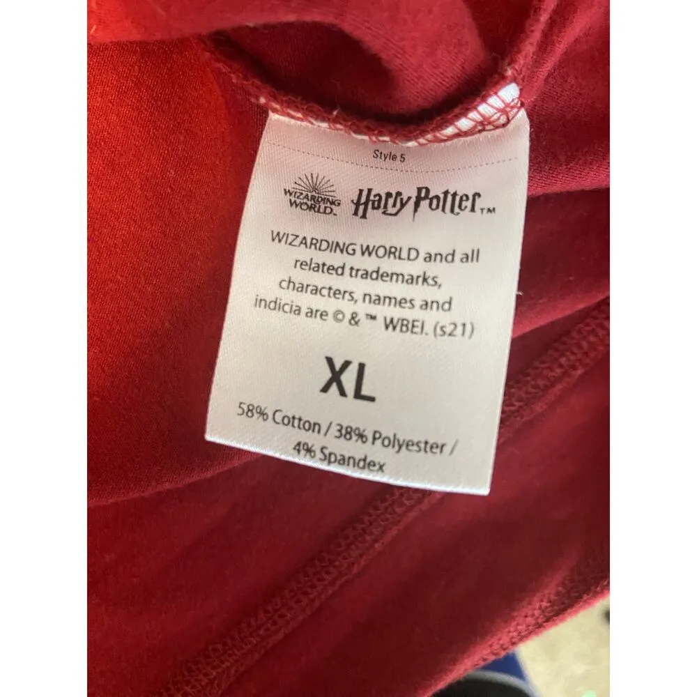 Harry Potter Team Quidditch Shirt Women XL Long Sleeve Gryffindor Stretch Maroon - Image 10