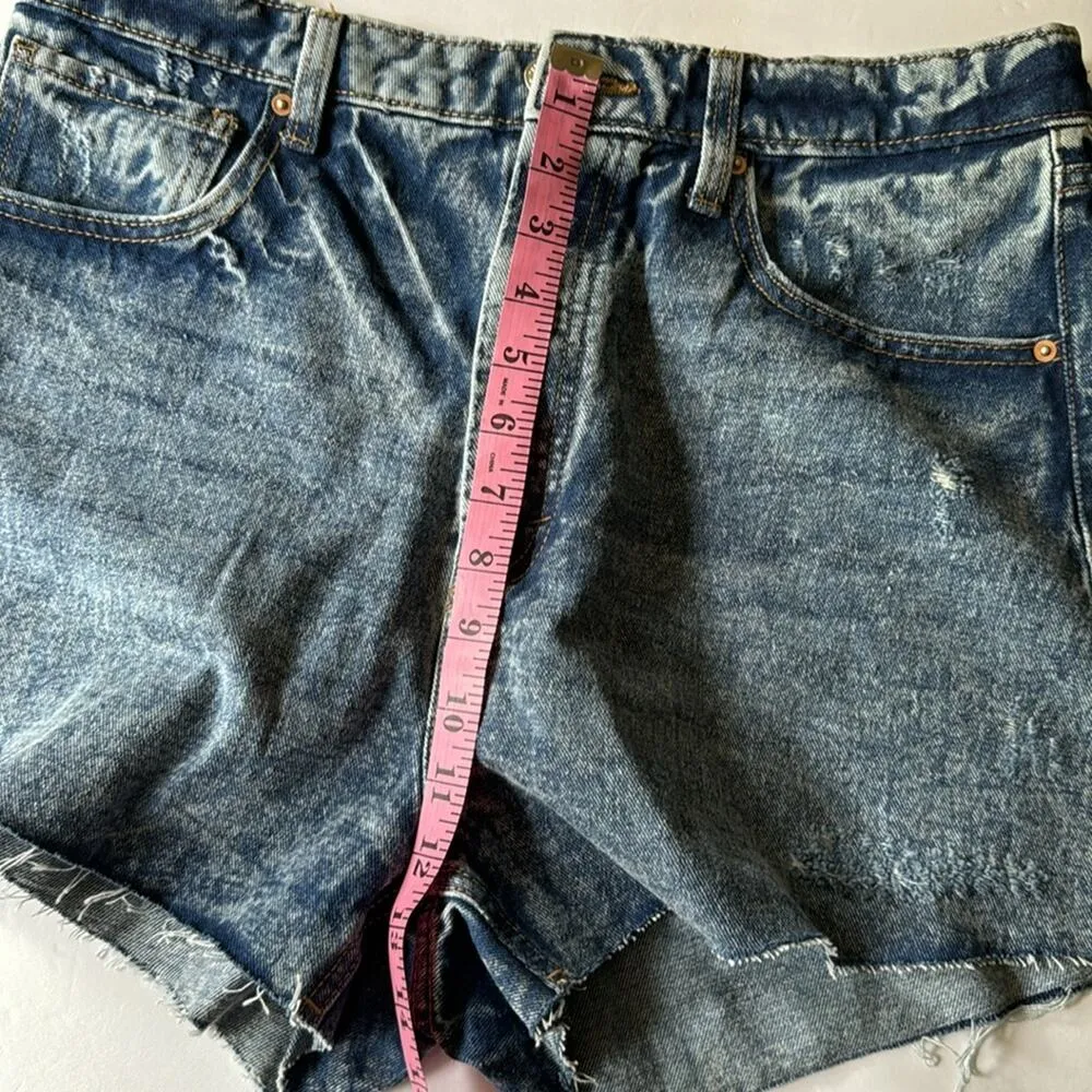 Wild Fable Women's Highest Rise Frayed Hem Distressed Jean Shorts Sz 12/31 - Image 11