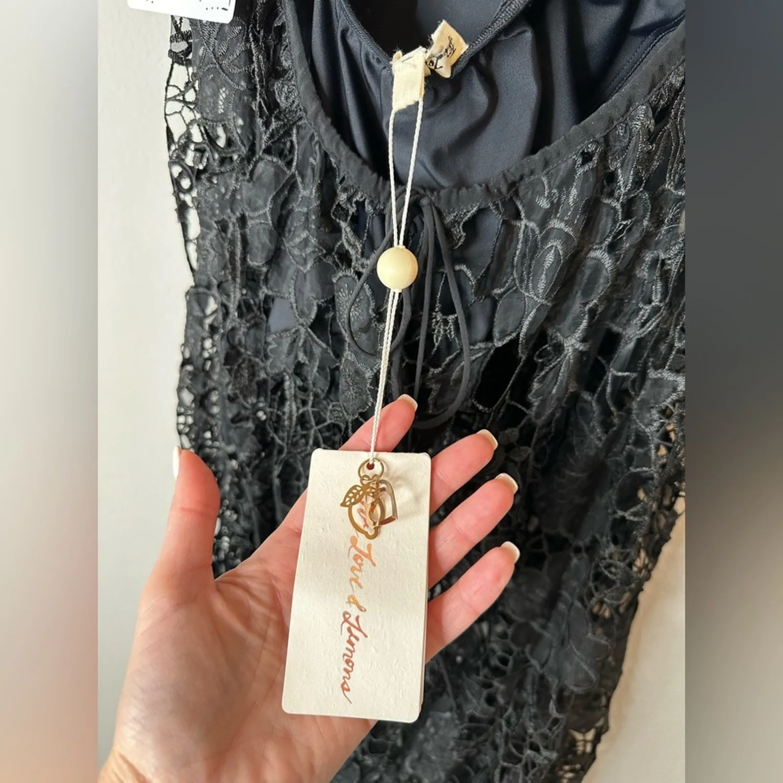 FOR LOVE AND LEMONS X FREE PEOPLE Sundae Mini Lace Bodysuit Midi Dress XS - Image 5