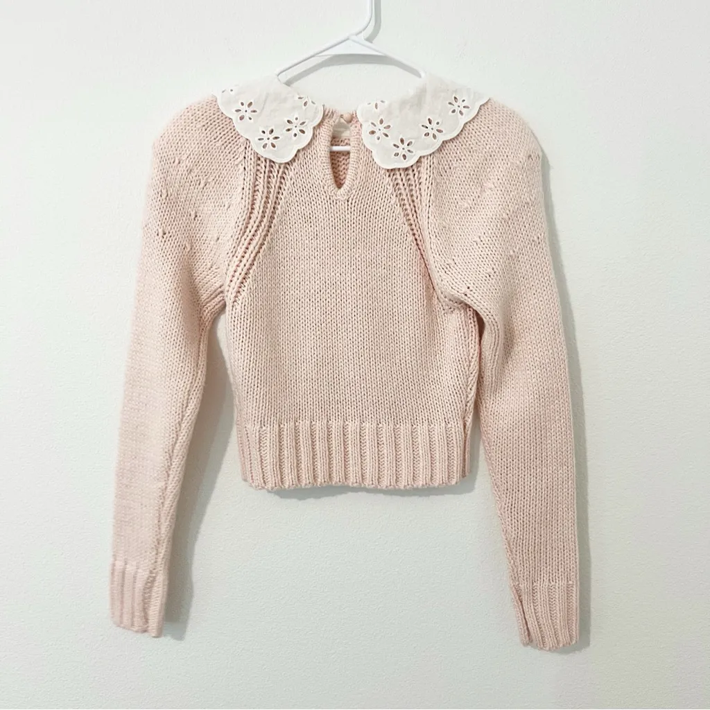 NWT FOR LOVE & LEMONS Stacy Sweater in Pink FLAL Size Small S - Image 5