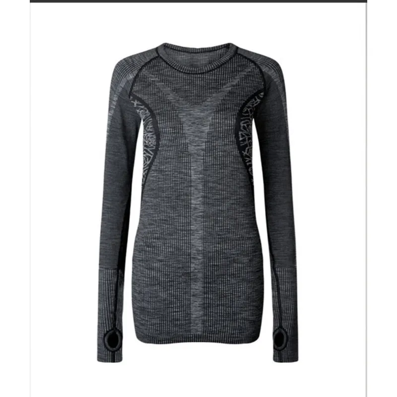 Lululemon Rest Less Pullover Gray Heathered Black Seamless Long Sleeve M/L - Image 14