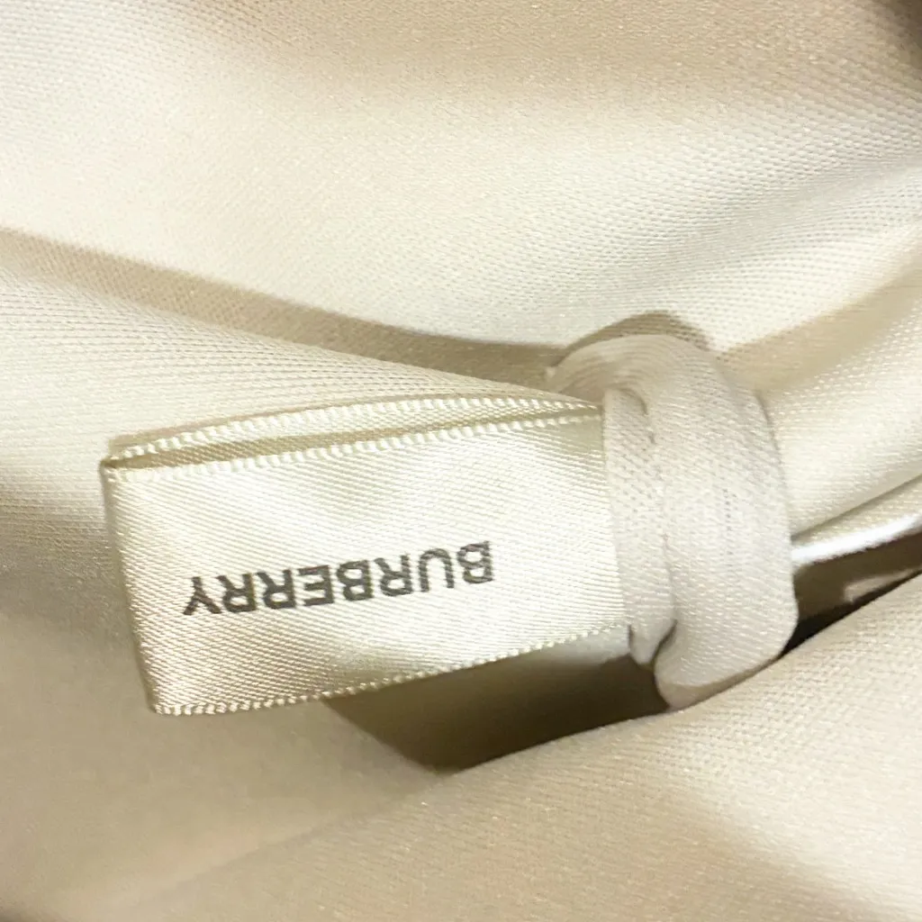 Burberry Logo Clutch‎ Toiletry Bag Cosmetic Pouch Travel Case Beige - Image 5