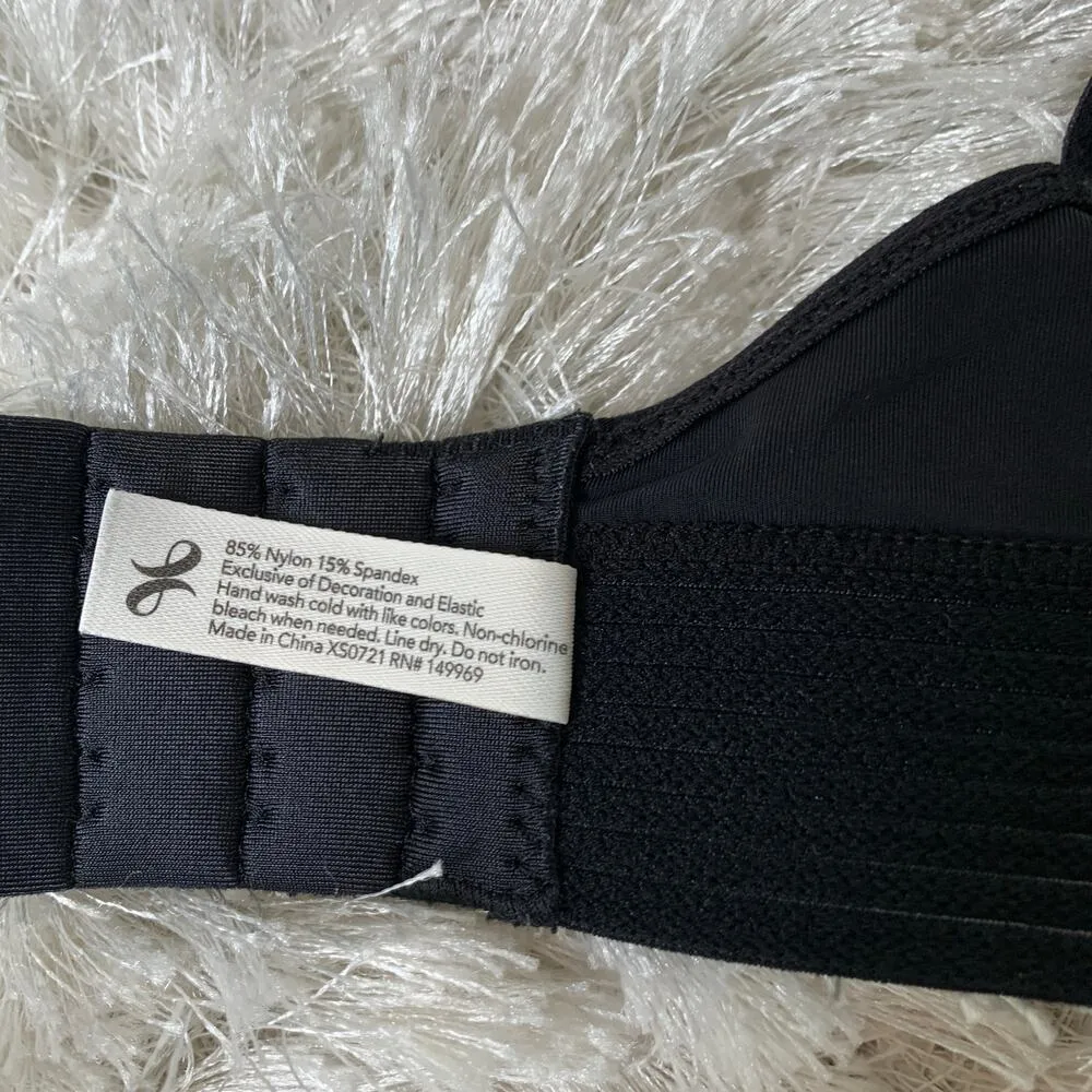 Lively Black Spacer Bra Sz 34D Nylon lightly lined Cup X Back Adjustable - Image 5