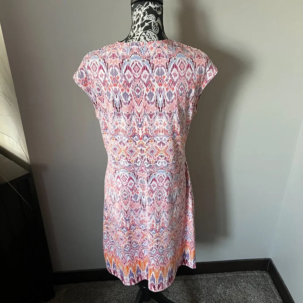 Title Nine Diamalete Starfish Dress Sleeveless Orange Colorful Stretchy Large - Image 6