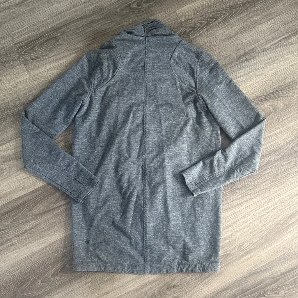 Lululemon Athletica Charcoal Jacket Wrap Sweater 10 - Image 3