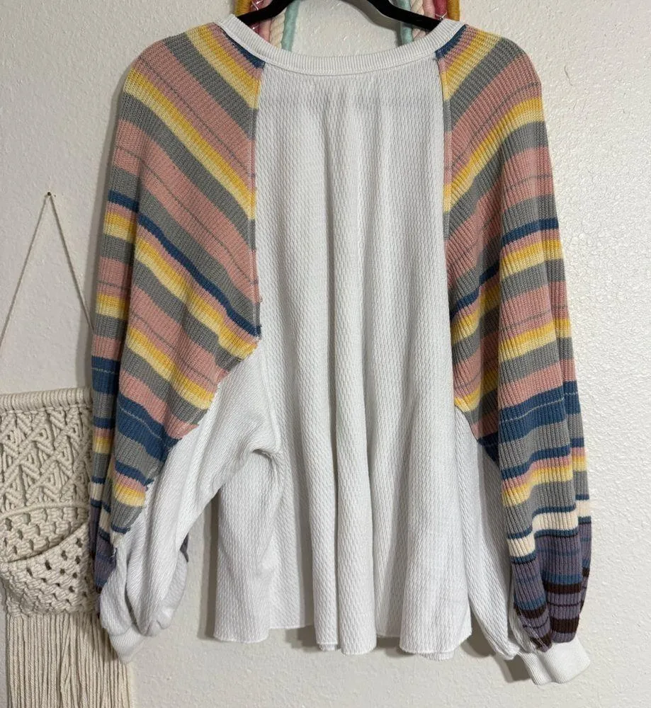 Free People We the Free Rainbow dreams balloon sleeve top - Image 2