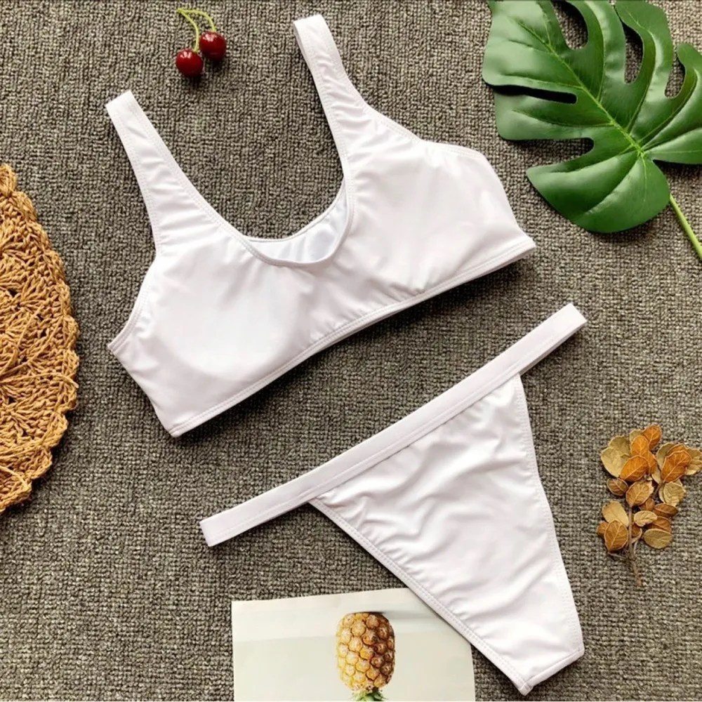 1642 Clearance belted white swimsuits  - Image 4