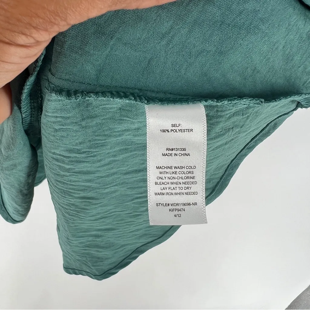 Socialite Aqua Teal Lightweight‎ One-Shoulder Ruffle Hem Dress NWT Size XL - Image 7