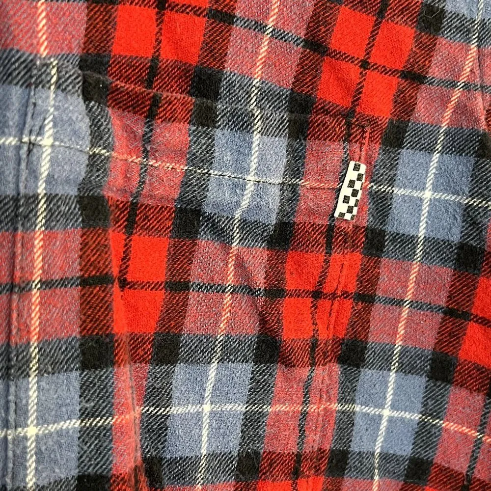 Vans  Plaid Patterned Button Down Shirt - Image 6