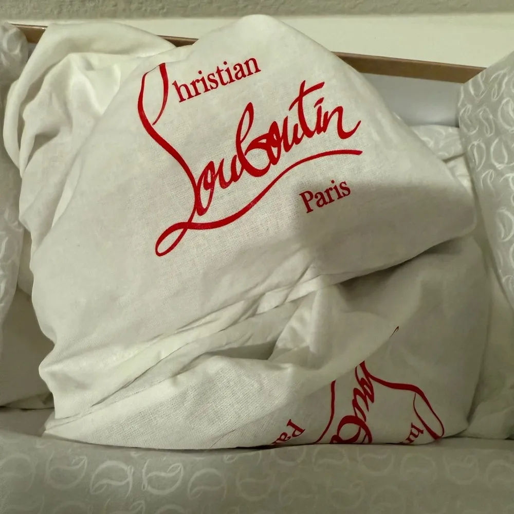 CHRISTIAN LOUBOUTIN Tatoosh Spikes 85 mm Blush Nude Mules Heels Sandals 37.5 - Image 11