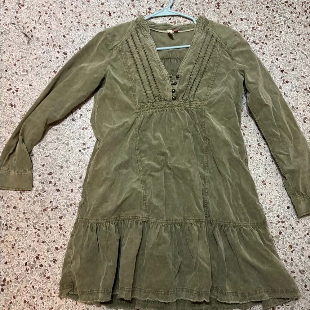 Anthropologie pilcro corduroy tunic dress XS moss green - Image 7
