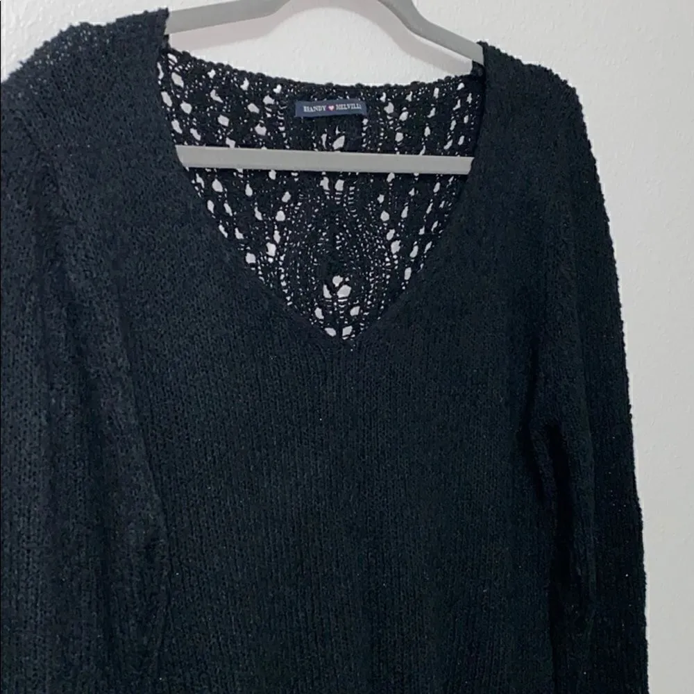 Brandy Melville  Black Knit Sweater - Image 5