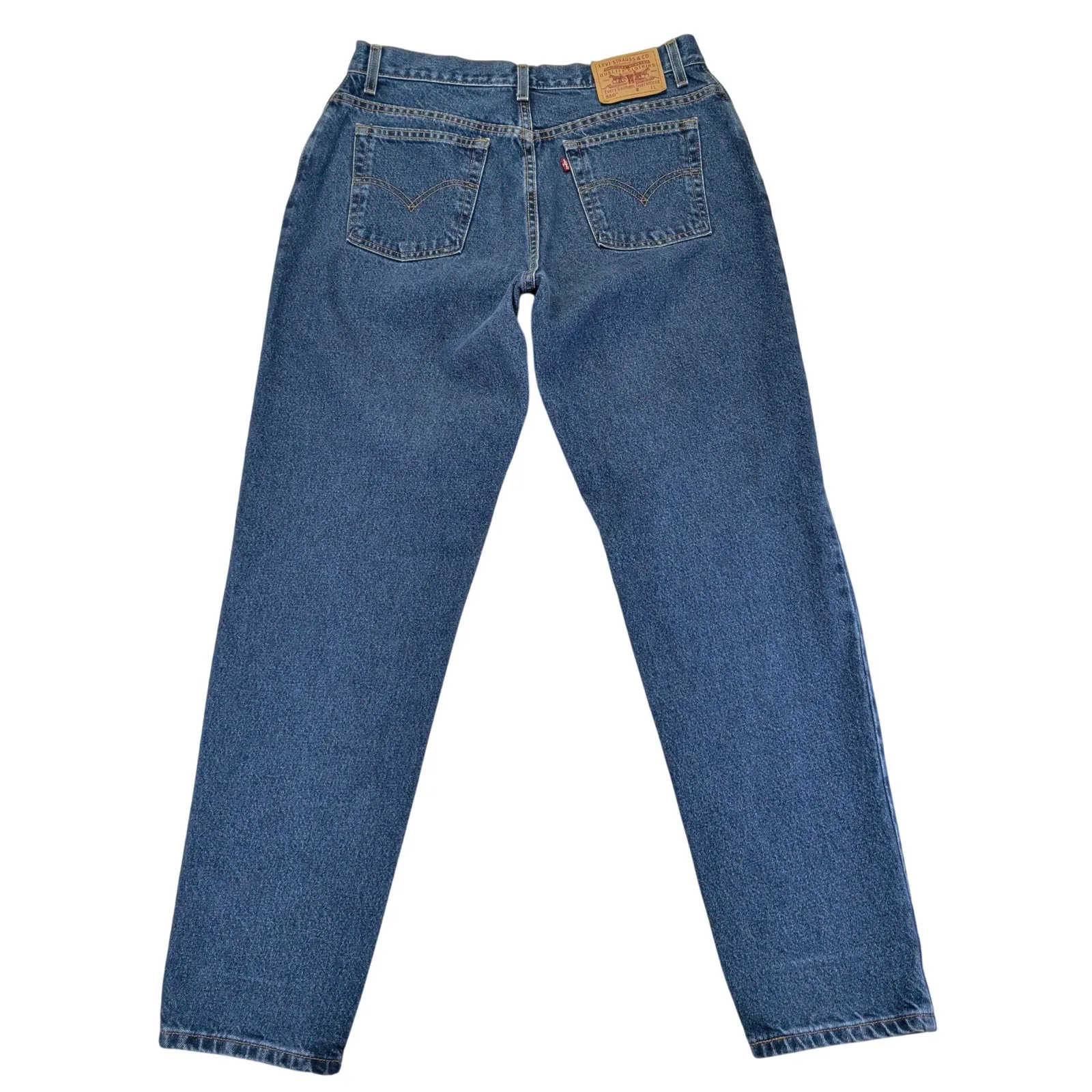 Levi's 550 Relaxed Fit Tapered Leg Jeans Womens Medium Wash Denim 32 Long Tall - Image 2