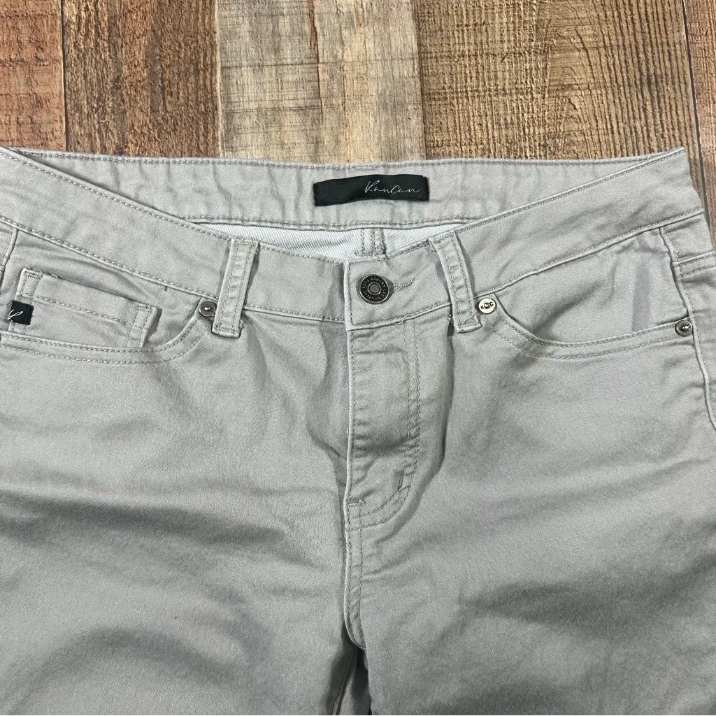 KanCan Gray Moto Pants Size 9 28 Skinny Biker Style Jeans Womens - Image 3