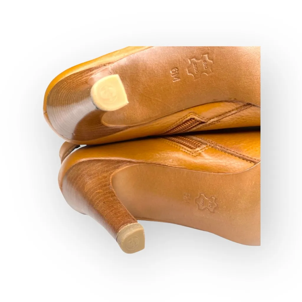 new Michael Kors ❁ Roadie Heeled Leather Ankle Boots Booties ❁ Luggage Tan ❁ 6M - Image 14