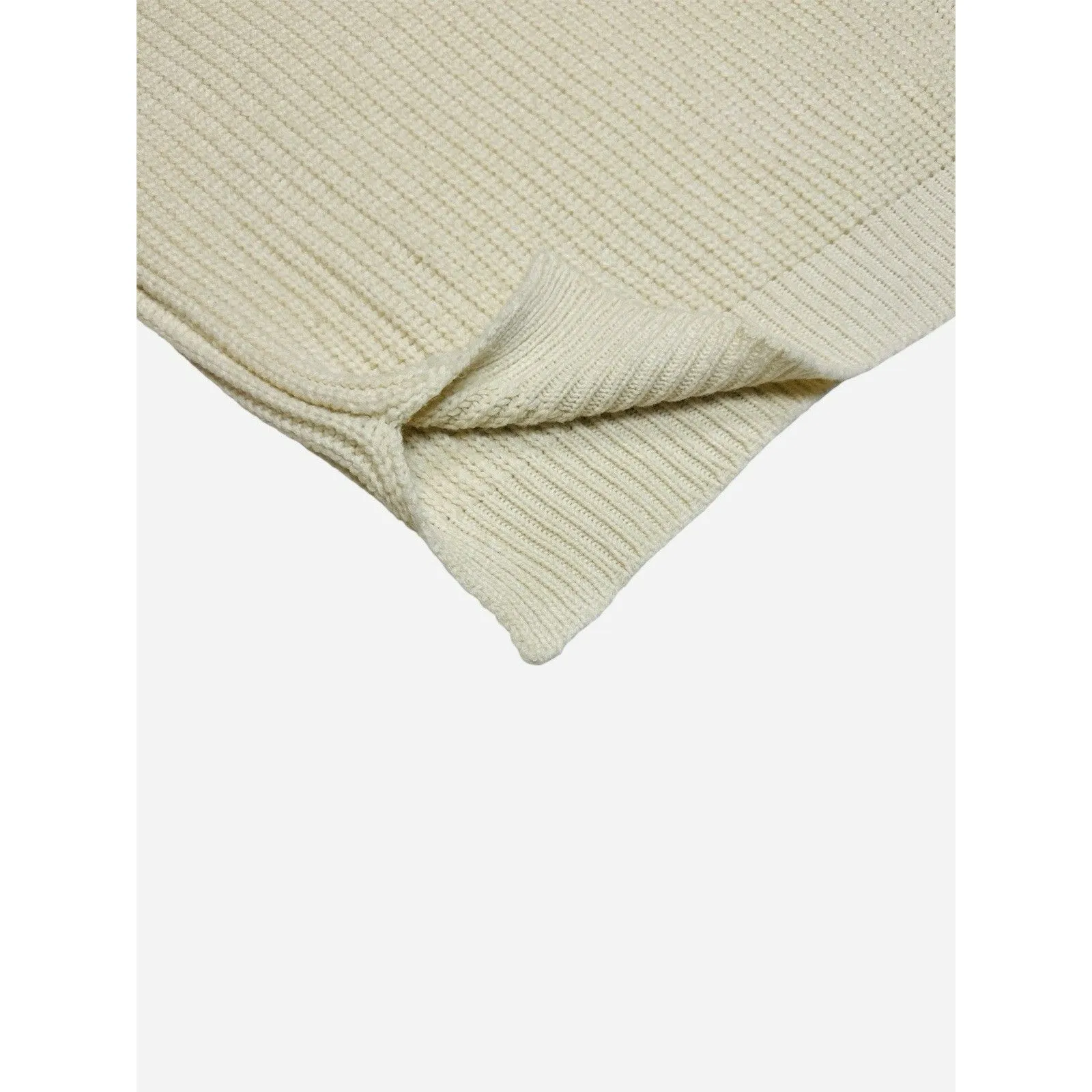 Skies Are Blue Small Oatmeal Sweater Criss Cross Back Chunky‎ Knit Cozy Casual - Image 4