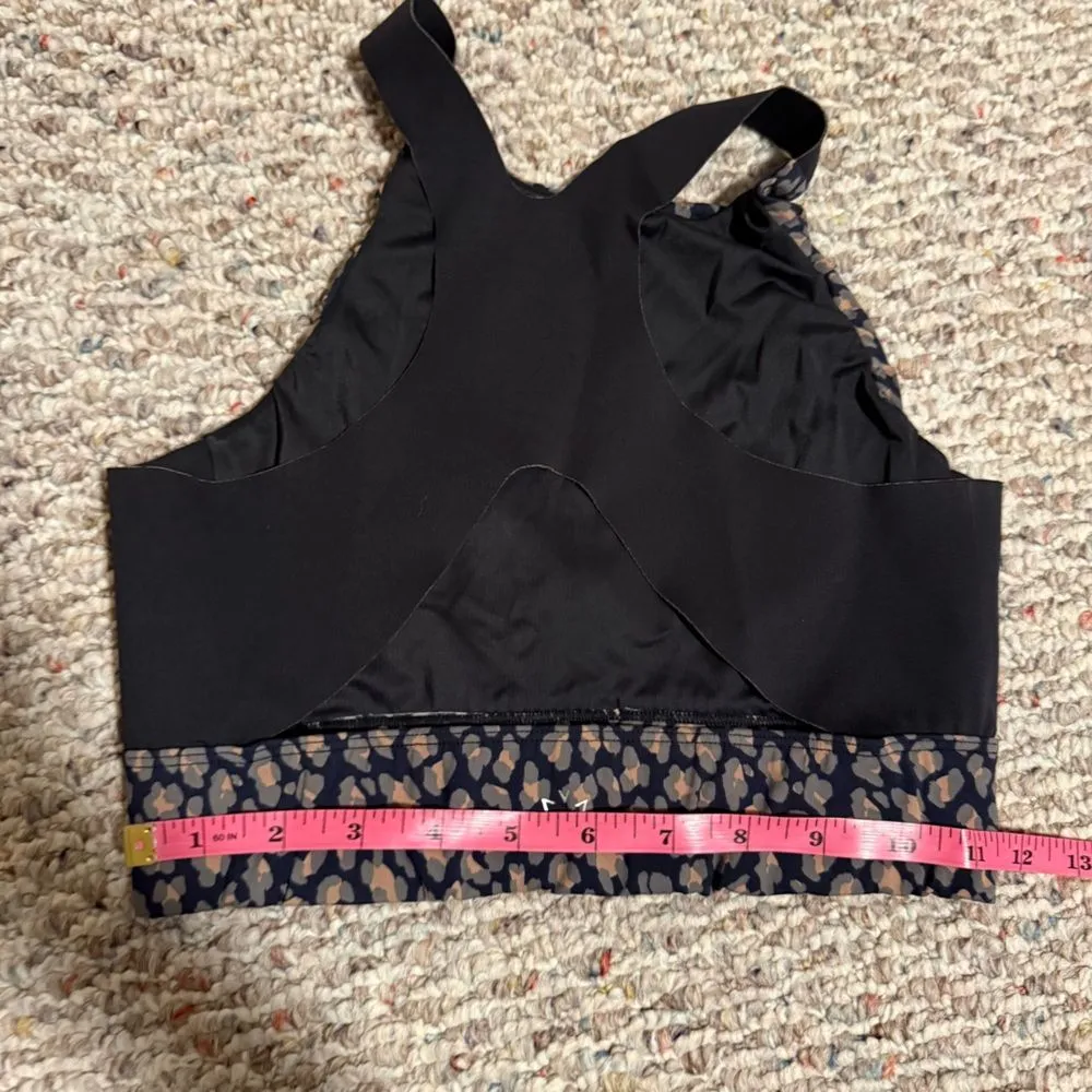 Varley Blue Brown Night Fall Cheetah Sherman Workout Sports Bra Size Small - Image 6