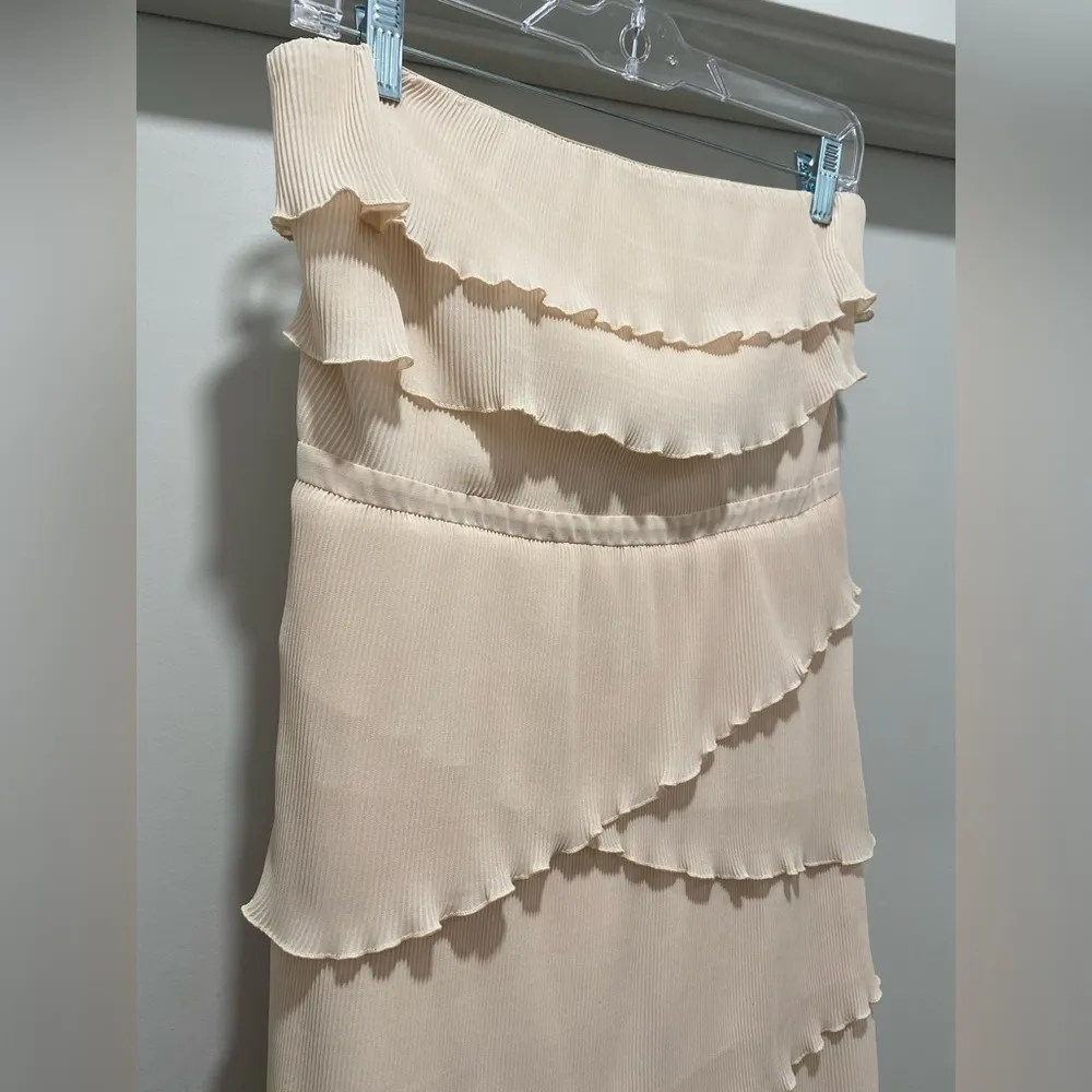 NWT Pins And Needles Cream Strapless Layered Tiered Ruffled Mini Party Dress - Image 6