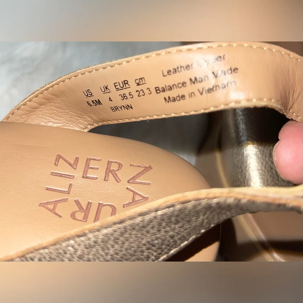 Naturalizer Gold Sandals with Ankle Strap

Like new, single use - Image 3