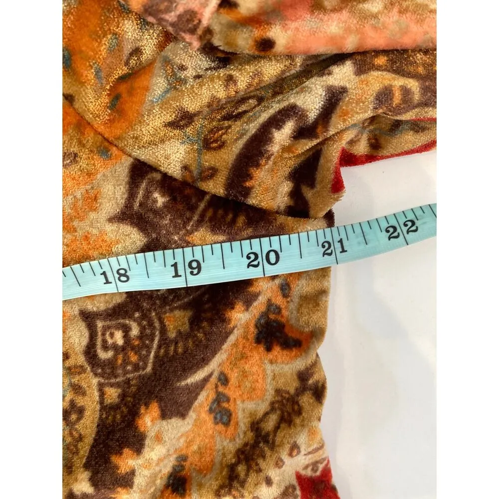 Soft Surroundings Montaigne Paisley Velour Button Down Tunic Shirt EUC Sz Sm - Image 8