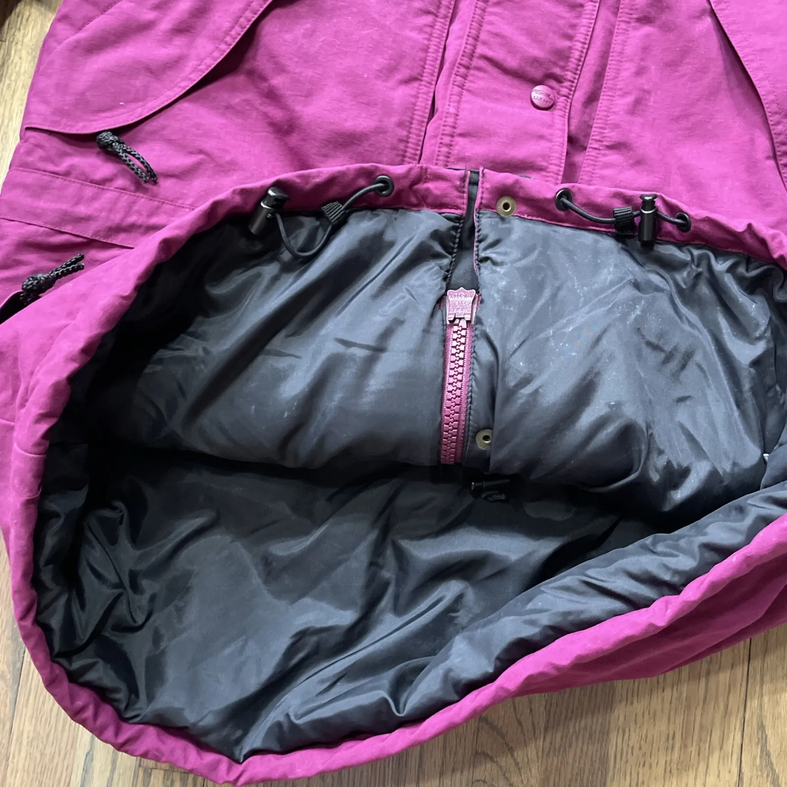 Vintage L.L.Bean Jacket Women's M Gorpcore 1990s Full Zip Hooded Purple Outdoor Size M - Image 10