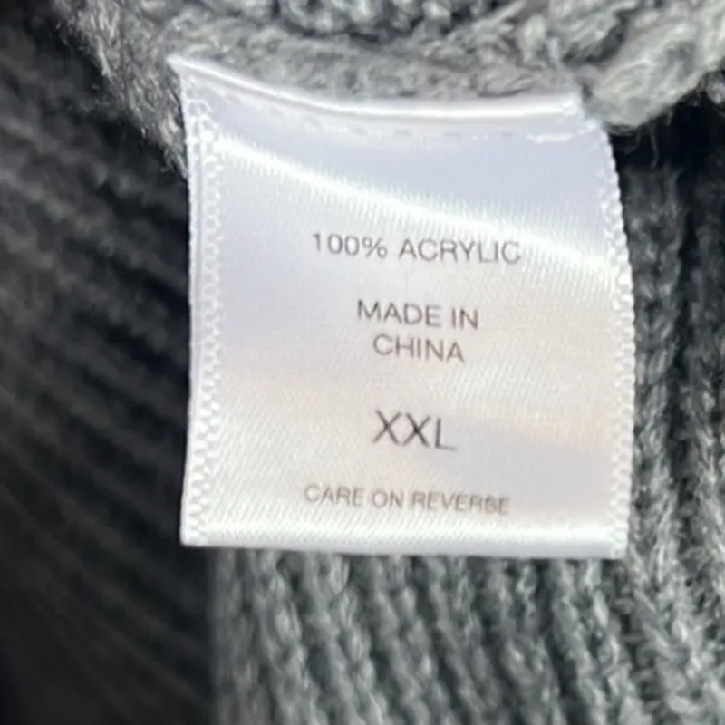 NWT New York & Company Zip Cardigan Womens XXL Gray Cable Knit Cozy Slouchy - Image 6