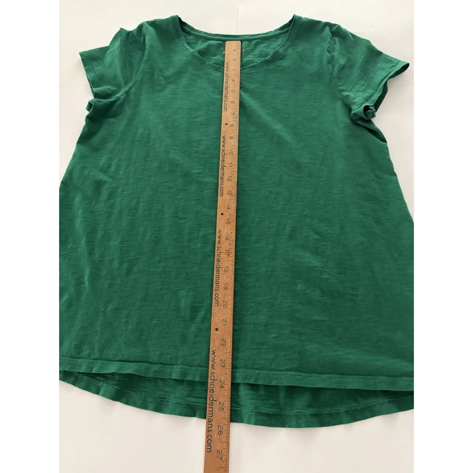 Lilly Pulitzer Etta Scoop Neck Top Size L Green Pima Cotton 004651 - Image 5