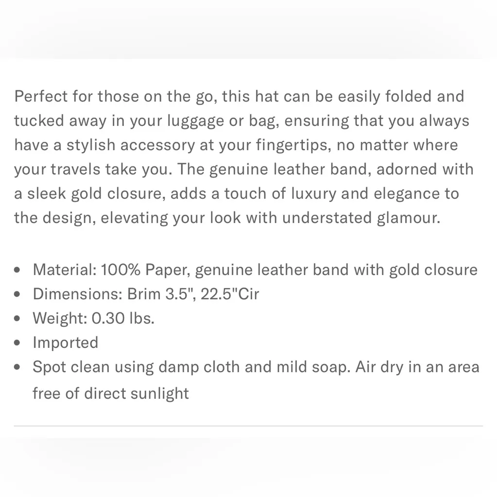 Karen Kane  Black straw hat with contrast trim.OS. - Image 3