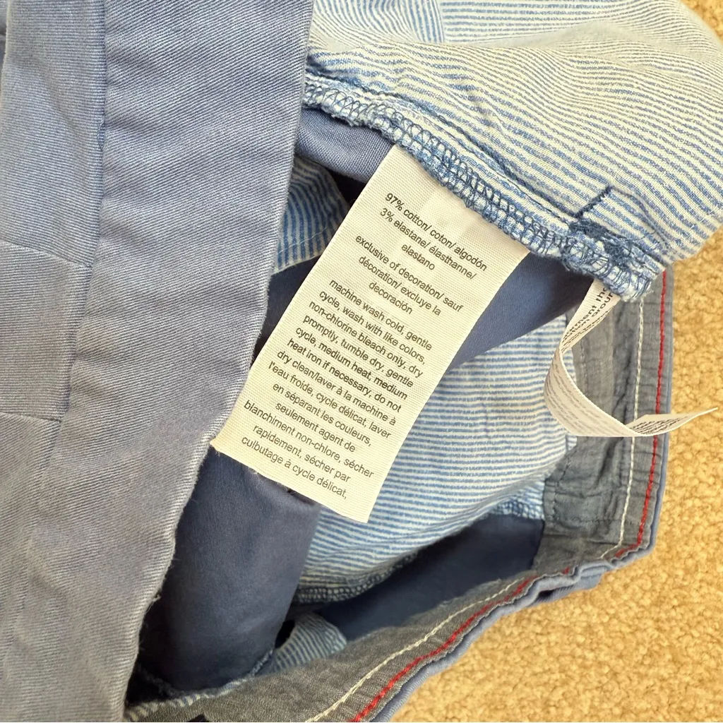 Tommy Hilfiger 8” Classic Blue Cotton Chino Flat Front Shorts - Image 3