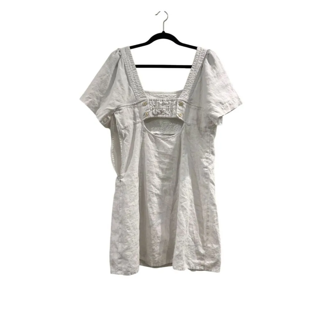 Madewell Women's Size 14 White Square-Neck Short Sleeve Mini Dress - Image 2