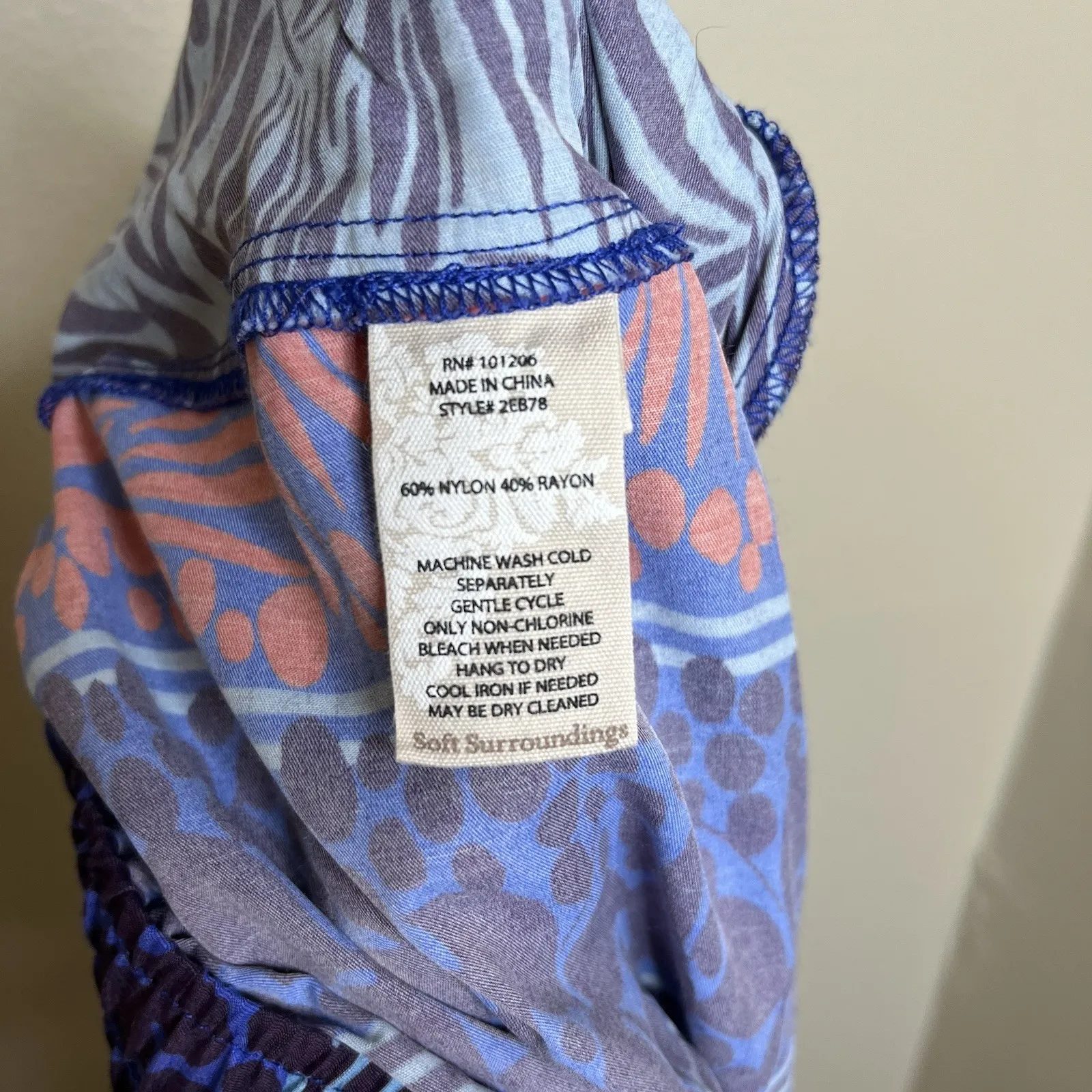 soft surroundings Pull On Pants Vacation Resort Tropical Relaxed Wide L Colorful - Image 6