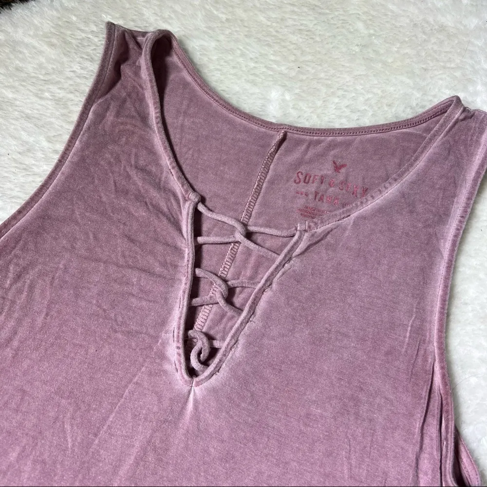 Soft & Sexy Dusty Pink Sleeveless Crisscross Tank Top - Image 4