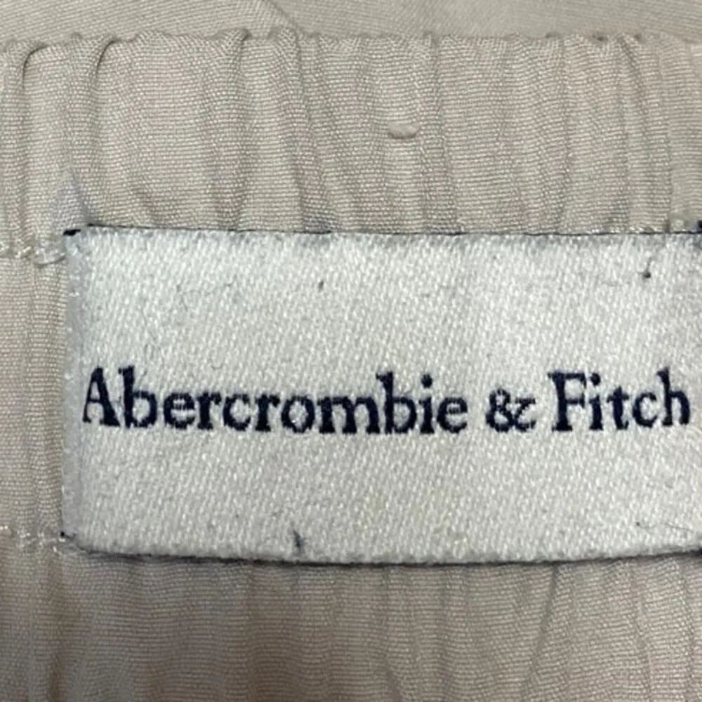 Abercrombie & Fitch Beige Pull On High Waisted Wide Leg Trousers Pants Size S - Image 4